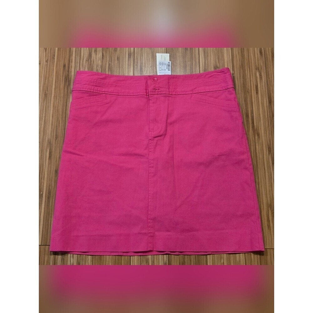 NWT Christopher & Banks Classic Pink Cotton Skirt